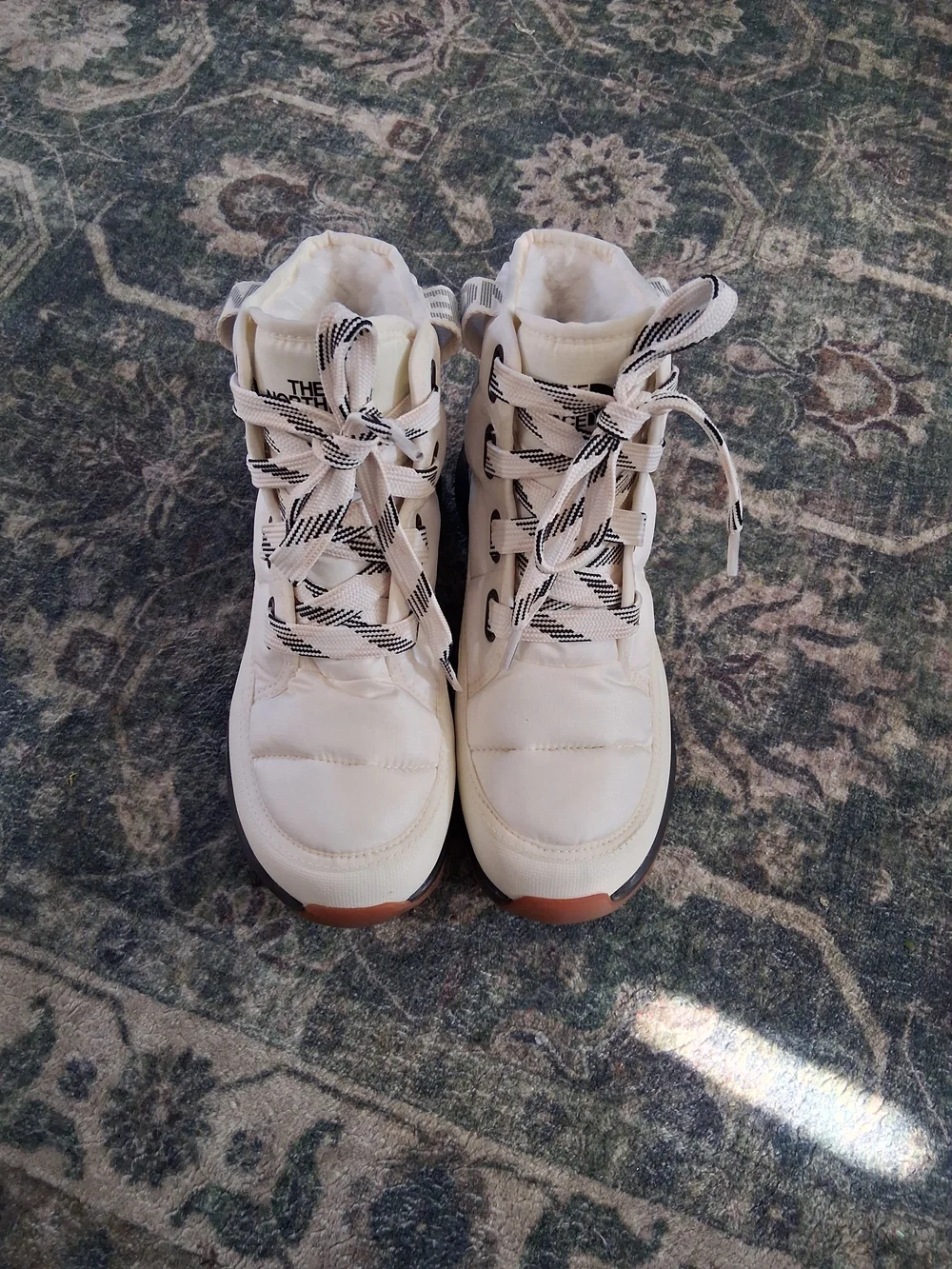 The North Face Women's Cream Lace-Up Winter Boot